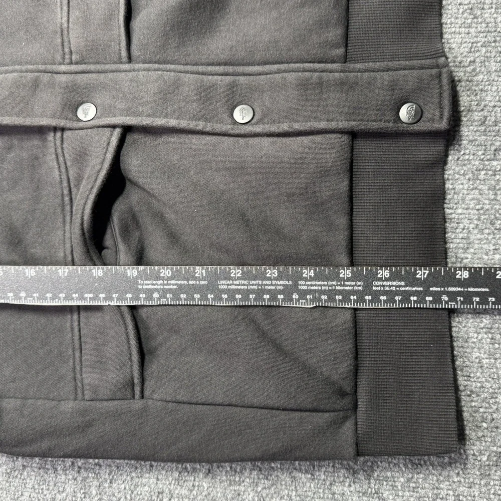 The North Face Hoodie Mens L Black Full Snap Heavyweight Fleece Sweatshirt